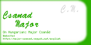 csanad major business card